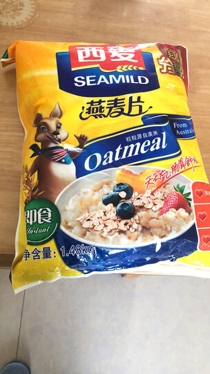 西麦 冲饮谷物 营养早餐 即食 家庭分享装 燕麦片1480g(新老包装替换中) 晒单图