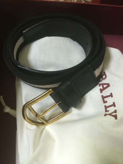 BALLY 巴利 男士黑白格纹针扣腰带皮带 NOVO 35 M.TSP/ 850 110CM 晒单图