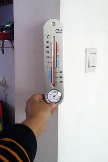 得力(deli)9013 挂壁式温度计\/温湿度计--买东西