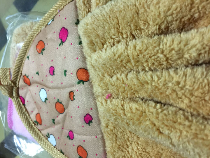 三利 有机棉婴幼儿抱被 A类安全标准 新生儿用品 纯棉包毯 宝宝睡袋 88×90cm 绣花小熊-米白 晒单图