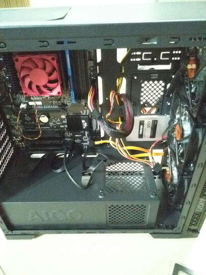 爱国者爱国者(aigo)炫影大侧透玻璃机箱黑色: