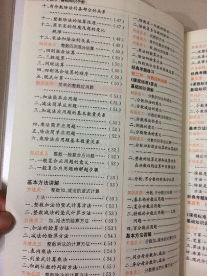 2016版 小学数学 基础知识手册 晒单图