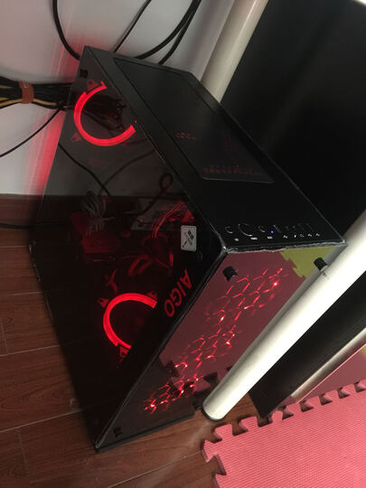 爱国者(aigo)月光宝盒X智能版 黑色 中塔式玻璃台式电脑机箱(手机APP控制/配3把RGB风扇) 晒单图
