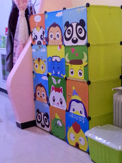 蔻丝卡通儿童简易衣柜 宝宝婴儿组合衣柜 宜家