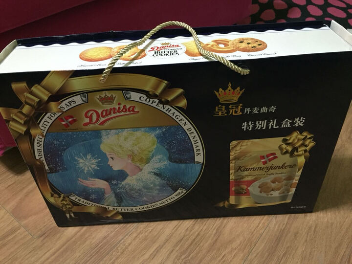 皇冠丹麦曲奇饼干特别礼盒装908g:京东送货超