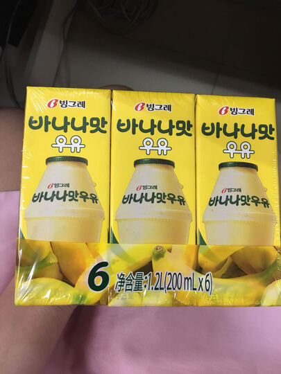 宾格瑞香蕉味牛奶饮料200ml*6:6盒装,原来那