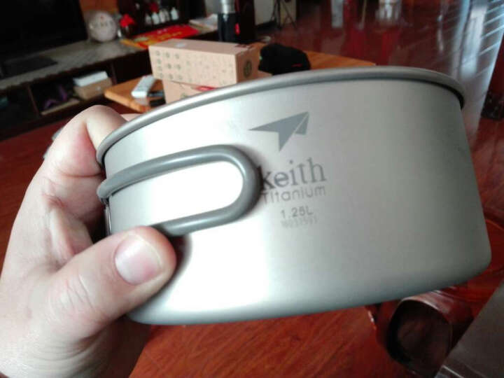 铠斯（KEITH） keith铠斯 纯钛锅户外野营锅便携轻质套锅炊具餐具饭盒套装 套锅Ti6017 晒单图