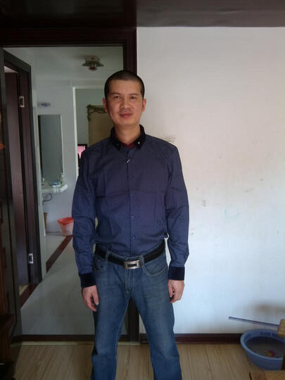 海澜之家 2014秋装新品 男装纯棉印花拼接衬衣