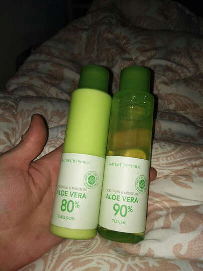 然乐园护肤套装:这个和洗面奶一起买的 抹完脸