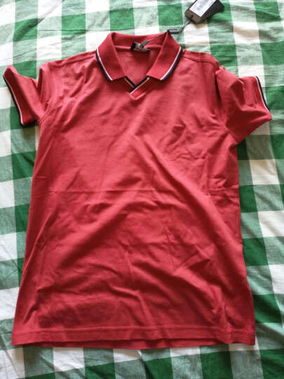 EMPORIO ARMANI 阿玛尼男士红色棉质短袖POLO衫CNM10CF 44  XL码 晒单图