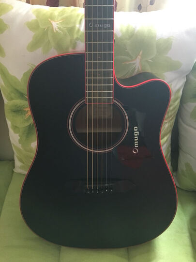 芒果OMUGO吉他云杉面板入门初学40寸41寸民谣木吉它guitar 穿心箭A8C N40寸电箱 晒单图