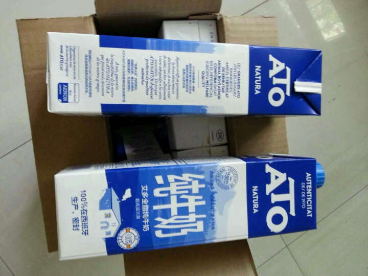 西班牙 进口牛奶 艾多(ATO) 超高温灭菌处理全脂纯牛奶 1L*6 整箱装 晒单图