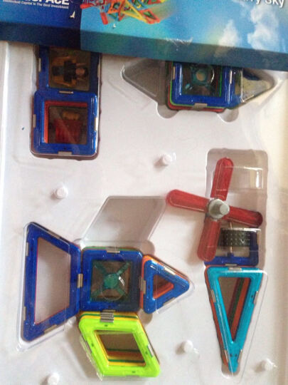琛达（MAGSPACE）66件决战星空套装 第二代精钢系列百变提拉玩具 早教益智建构拼搭拼插积木磁力片 晒单图