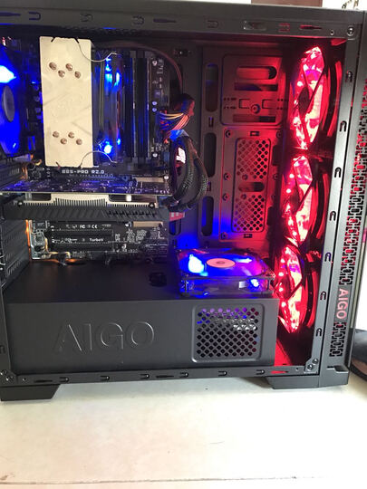 爱国者爱国者(aigo)炫影大侧透玻璃机箱黑色: