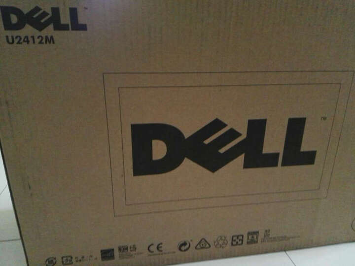 戴尔U2412M:包装明显不是出厂包装,屏幕有坏