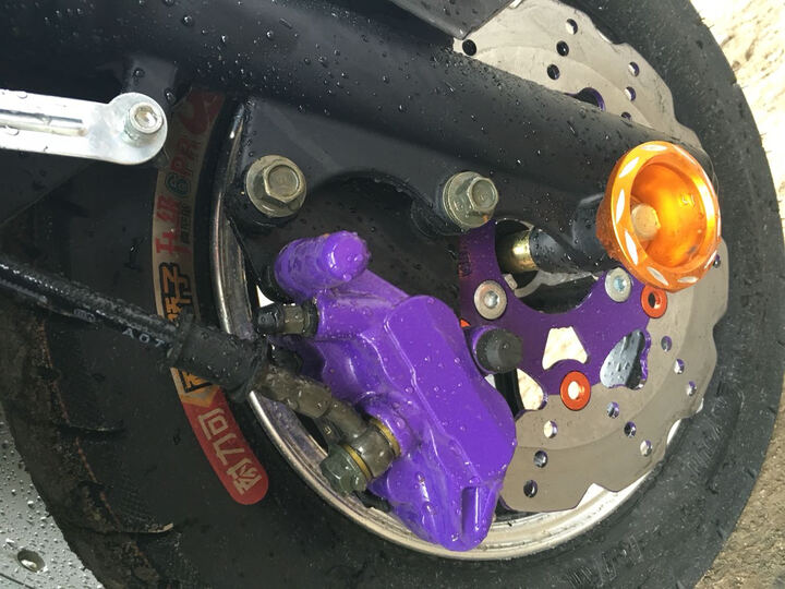 欧峰 迅鹰电动车电瓶车电摩踏板摩托车72V双人60V祖玛自行车96v1500W 磨砂黑 大迅鹰72v20A超威电池 晒单图