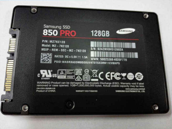 三星(SAMSUNG) 850 PRO 128G SATA3 固态硬盘 晒单图