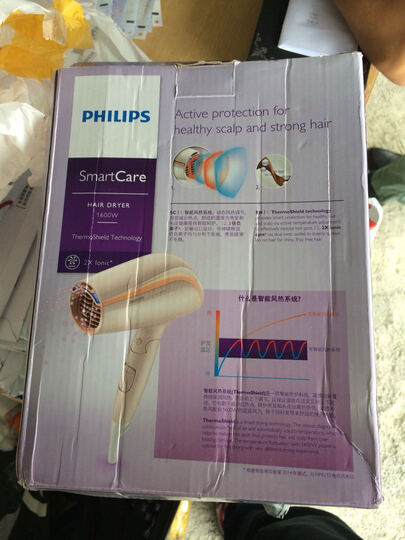 飞利浦(PHILIPS)电吹风机 HP8235/00 家用大功率4倍负离子恒温快干冷热风吹风筒 晒单图