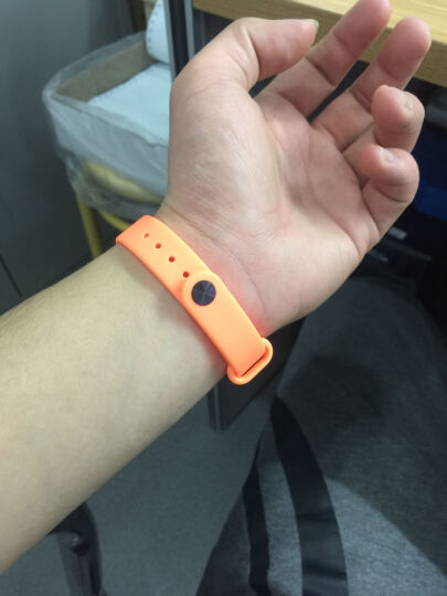 你的菜 小米2代手环腕带 配件替换 腕带 表带 防水硅胶运动表带 智能手环 橙色 晒单图