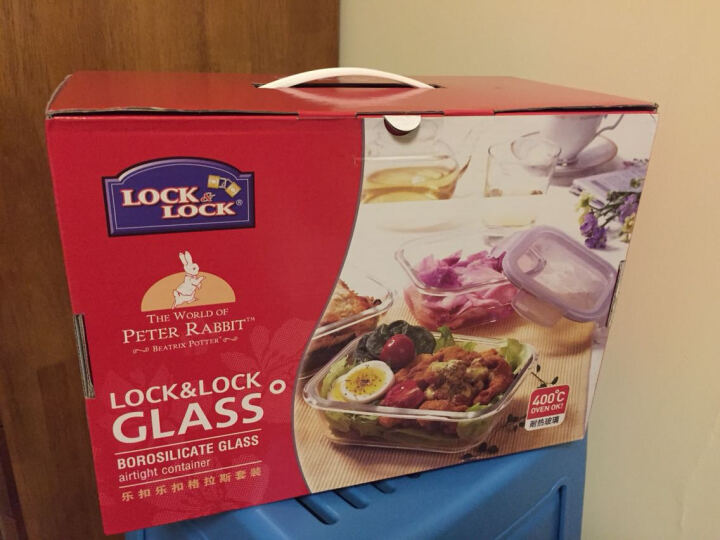 乐扣乐扣（LOCK&LOCK）耐热玻璃饭盒玻璃保鲜盒套装 送包 （630+1000ML） 晒单图