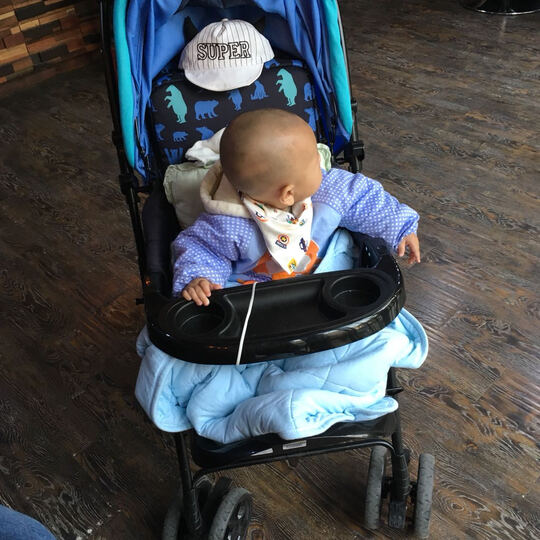 好孩子婴儿推车:以前买过一个高景观的车,但是