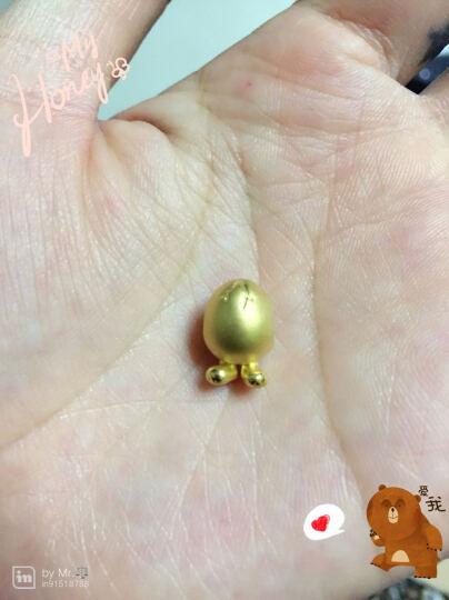 珂兰小蛋宝 小黄鸭的小伙伴 3D黄金硬金转运珠手链手串 立体显大 精致工艺  0.9-1.1g KLSW030314 晒单图