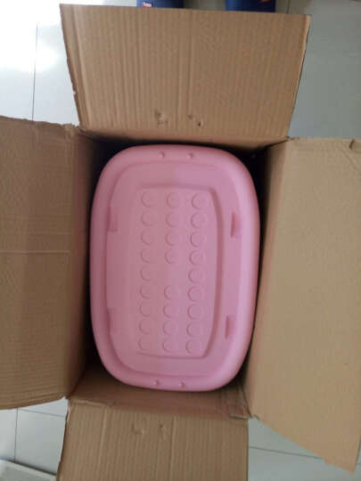 百家好世 儿童收纳箱收纳盒整理箱塑料储物箱衣物杂物玩具储物盒 （1只装）48*32*25cm颜色随机 晒单图