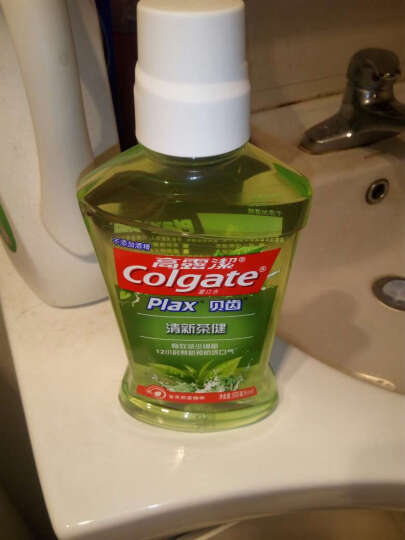 高露洁（Colgate） 贝齿清新茶健 漱口水套装 500ml×2 （天然茶香，持久清新） 晒单图