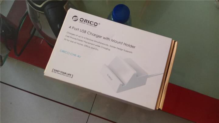 奥睿科（ORICO）CHK-4U USB充电器创意智能充电头 苹果华为手机平板通用充电支架/充电底座 白 晒单图