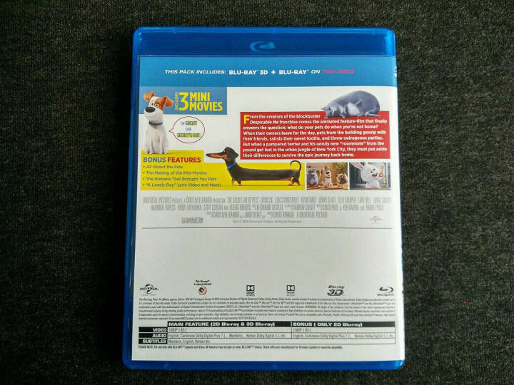 爱宠大机密 立体光栅封面 预售版（蓝光碟 3DBD+BD50） 晒单图