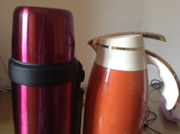 瑞家（RIKA） 真空保温瓶 1900ml双层不锈钢内胆真空保温瓶咖啡壶QCA1900-MP-03金桔红 晒单图