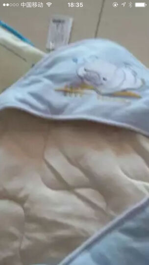 象宝宝（elepbaby）婴儿抱被 新生儿宝宝多功能睡袋春秋全棉针织襁褓包被90X90CM（可爱小猪黄色） 晒单图