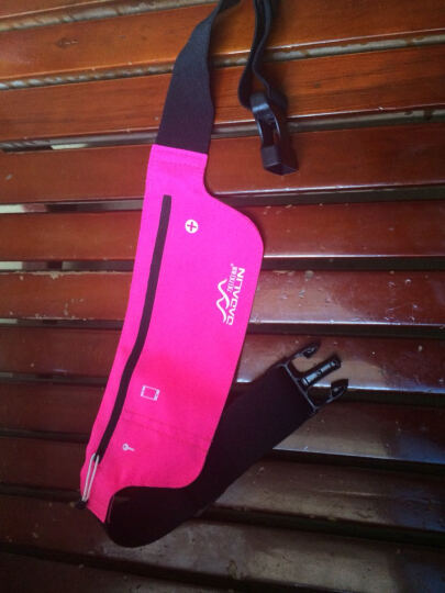 加加林 跑步腰包 贴身运动登山骑行腰包 手机包袋贴身隐形钥匙包 玫红色JY-01 晒单图