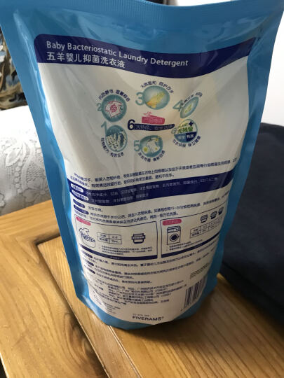 五羊（FIVERAMS）婴儿抑菌洗衣液1kg×12袋 儿童洗衣液套装(箱装) 晒单图