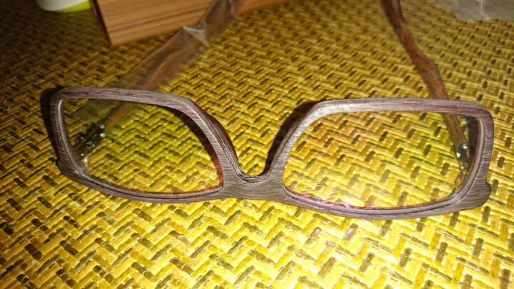 佐川藤井 眼镜 木质眼镜框架 复古手造 7478-3w 木纹棕 晒单图