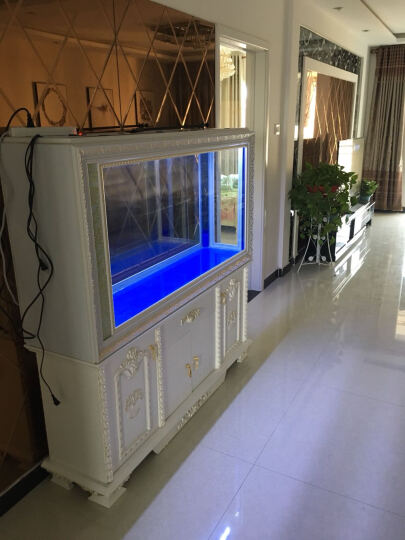 欧宝欧式金龙鱼缸大中型生态客厅隔断屏风水族箱创意 白色 150cmx38x80/68cm 晒单图