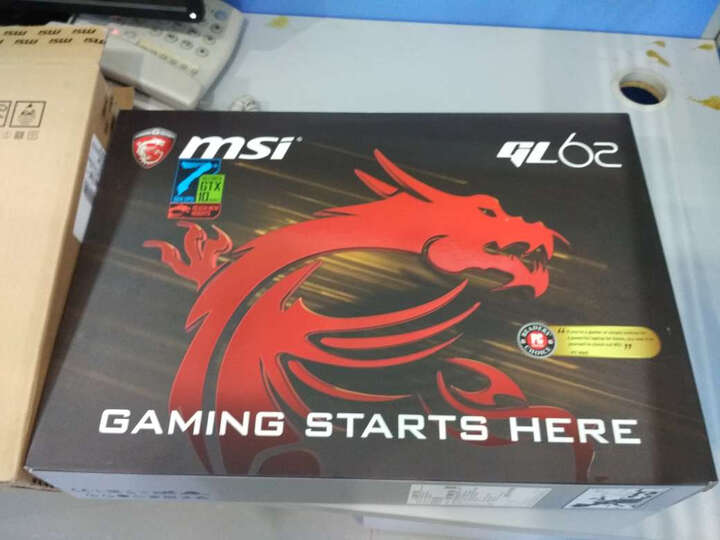 微星(MSI)GL62M 7RD-223CN GTX1050 15.6英寸游戏笔记本电脑(i7-7700HQ 8G 1T+128G SSD 赛睿游戏键盘)黑 晒单图