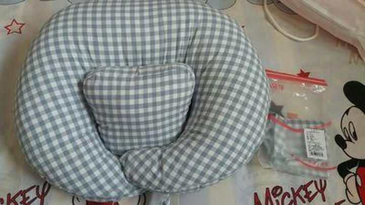 乐孕哺乳枕头喂奶枕靠枕授乳枕喂奶神器哺乳神器喂奶垫护腰枕多功能哺乳用品 愫棉-静谧浅灰蓝 晒单图