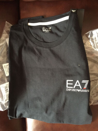 EMPORIO ARMANI EA7 阿玛尼 男士黑色棉质圆领短袖T恤 3YPT51 PJ02Z 1200 XL码 晒单图