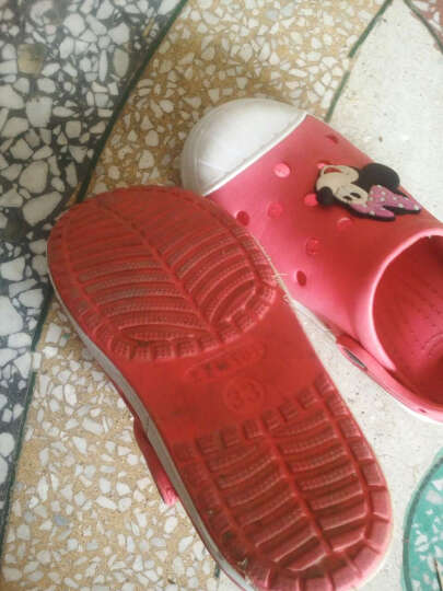 迪士尼 DISNEY 儿童凉鞋 拖鞋 男女童沙滩鞋 洞洞鞋 101红色33 晒单图