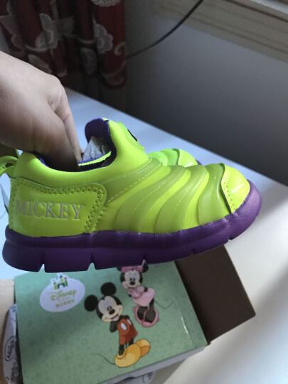 迪士尼 Disney 宝宝学步鞋运动鞋 毛毛虫童鞋休闲鞋0089绿色150mm/内长145mm 晒单图