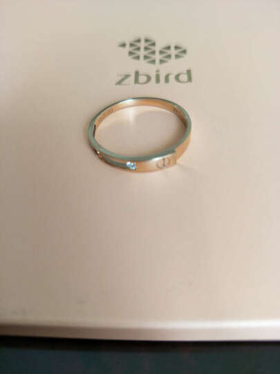 钻石小鸟 Zbird 18K金钻石戒指-订婚结婚情侣钻石对戒-玫瑰诺言-男款-18号手寸 晒单图