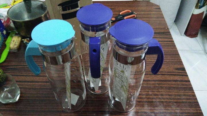 HARIO 冷水壶 日本原装进口冷水壶耐热玻璃杯壶 凉水壶 玻璃水瓶大容量果汁壶1.4L 天空蓝 RPLN-14-BU-CEX 晒单图