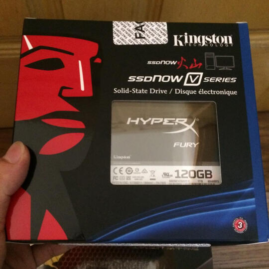 金士顿(Kingston)HyperX Fury系列 120G SATA3 固态硬盘 晒单图