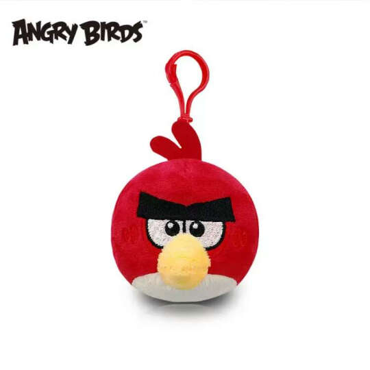 经典版Angrybirds 愤怒的小鸟 2.5寸毛绒公仔（带塑料挂钩）红鸟 晒单图