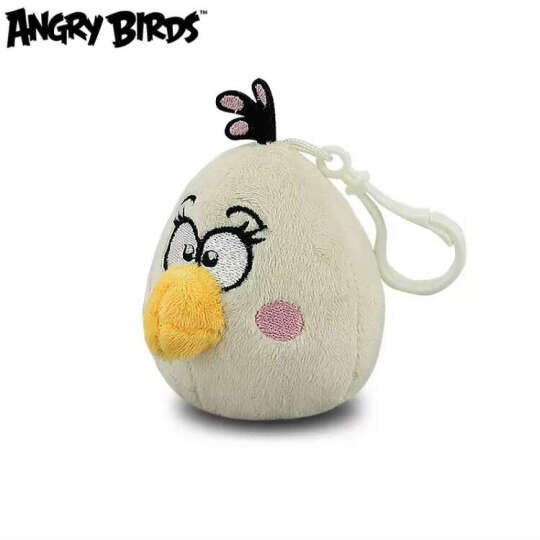 经典版Angrybirds 愤怒的小鸟 2.5寸毛绒公仔（带塑料挂钩）白鸟 晒单图