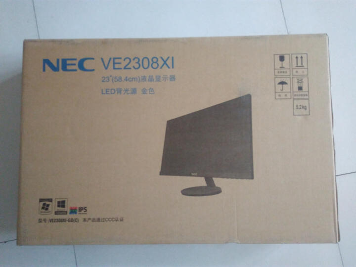 NEC VE2308XI/GD 23英寸宽屏液晶电脑显示器 IPS广视角 纤薄机身 金色 晒单图