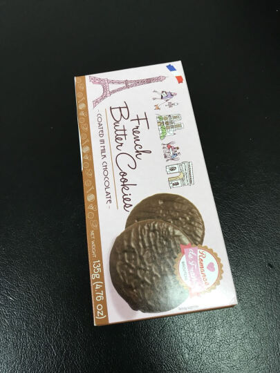 法之恋 牛奶巧克力包衣黄油饼干135g 法国进口 休闲零食 晒单图