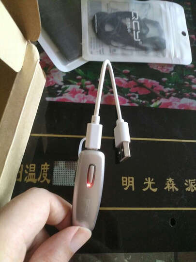 QCY J02S 无线通话 蓝牙耳机 蓝牙4.1 无线耳机/耳麦 通用 商务蓝牙耳机入耳式佩戴 土豪金 晒单图