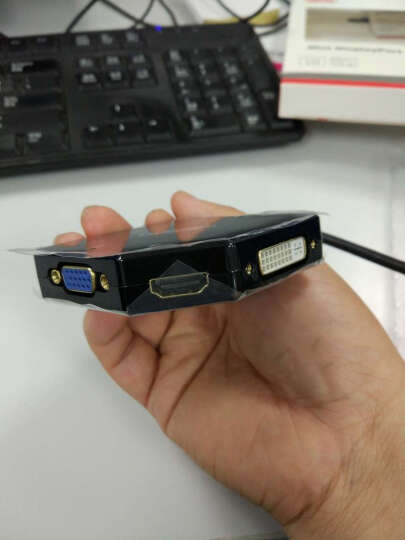 优越者(UNITEK)Mini DP转VGA/HDMI/DVI三合一转换器 迷你Displayport转接器 苹果雷电接显示器连接线Y-6353BK 晒单图